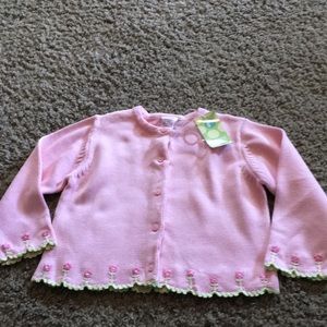 NWTs Vintage Leapin Lily Pad Pink sweater Sz 4